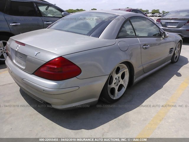 WDBSK75F94F063222 - 2004 MERCEDES-BENZ SL 500 SILVER photo 4