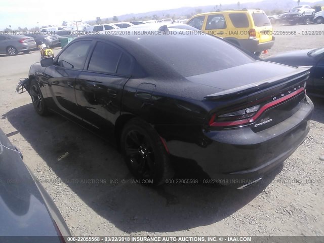 2C3CDXHG5GH166682 - 2016 DODGE CHARGER SXT BLACK photo 3