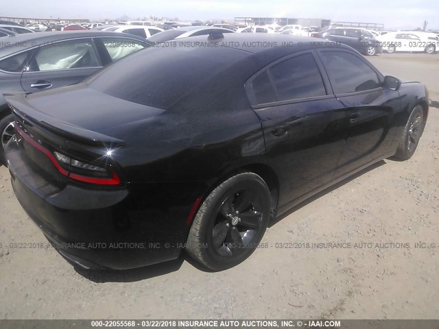 2C3CDXHG5GH166682 - 2016 DODGE CHARGER SXT BLACK photo 4