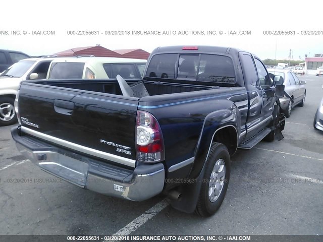 5TFTX4GN0BX004433 - 2011 TOYOTA TACOMA PRERUNNER ACCESS CAB BLACK photo 4
