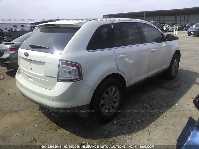 2FMDK39C38BB46151 - 2008 FORD EDGE LIMITED WHITE photo 4