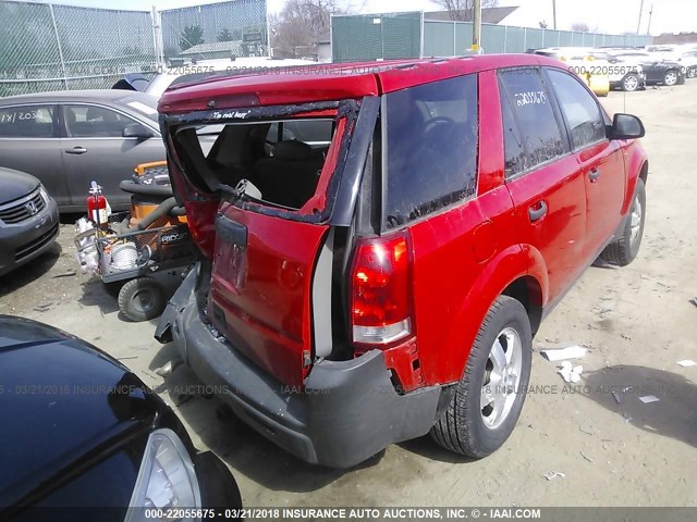 5GZCZ23D75S855964 - 2005 SATURN VUE RED photo 4