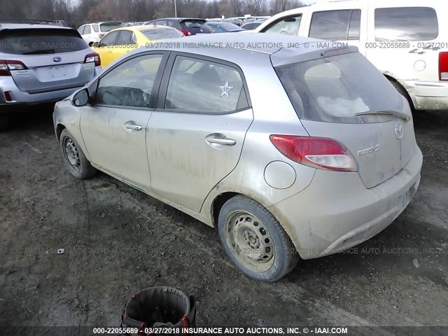 JM1DE1KY4E0184345 - 2014 MAZDA MAZDA2 SPORT SILVER photo 3