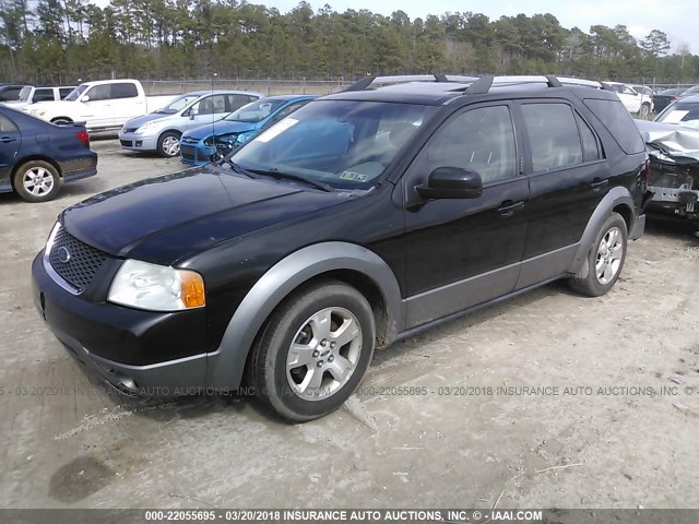 1FMZK05115GA09612 - 2005 FORD FREESTYLE SEL BLACK photo 2