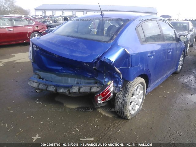 3N1AB6AP3BL730040 - 2011 NISSAN SENTRA 2.0/2.0S/SR/2.0SL BLUE photo 4