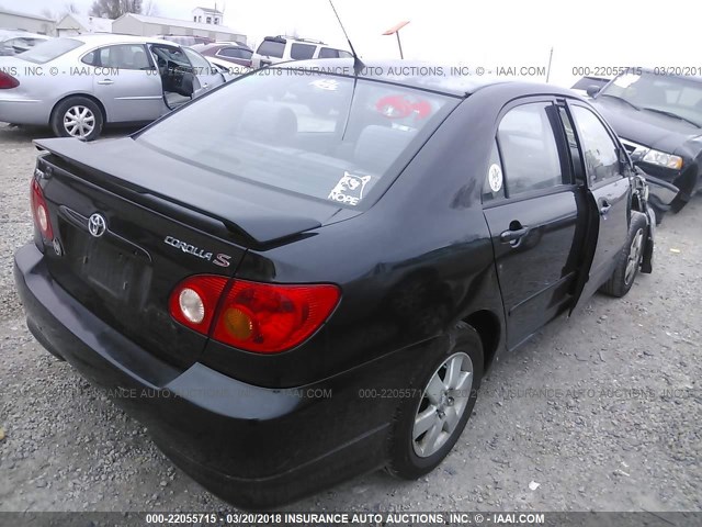 1NXBR32E84Z277854 - 2004 TOYOTA COROLLA CE/LE/S BLACK photo 4