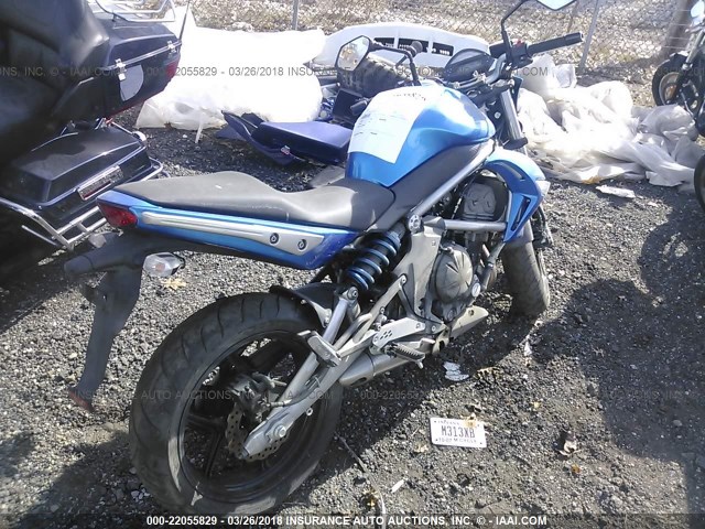 JKAEREC199DA30601 - 2009 KAWASAKI ER650 C BLUE photo 4