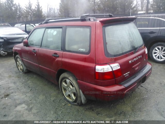 JF1SF65632H752230 - 2002 SUBARU FORESTER S 红色 照片 3