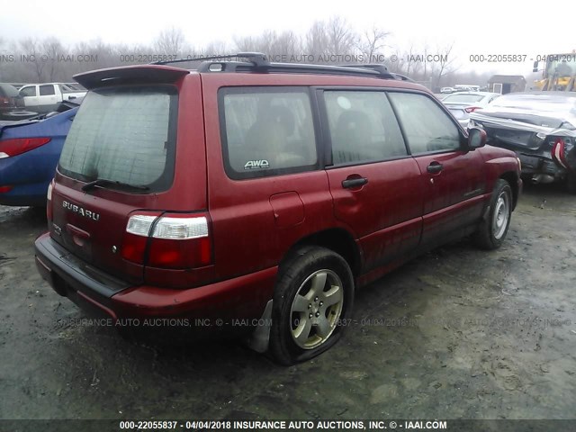 JF1SF65632H752230 - 2002 SUBARU FORESTER S 红色 照片 4