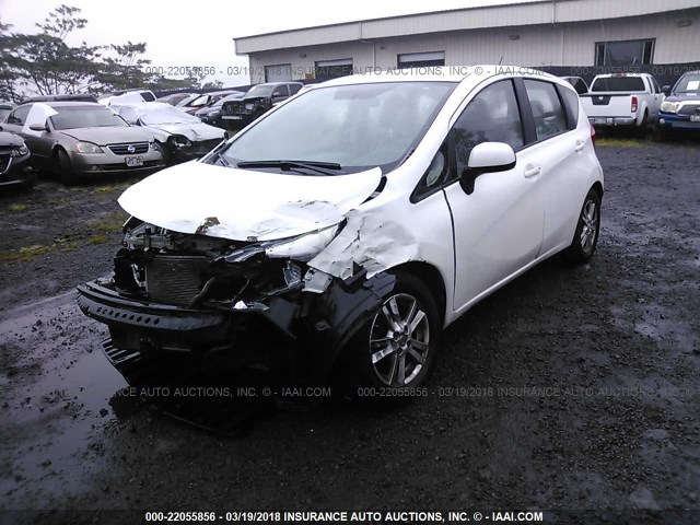 3N1CE2CP2EL393547 - 2014 NISSAN VERSA NOTE S/S PLUS/SV/SL WHITE photo 2