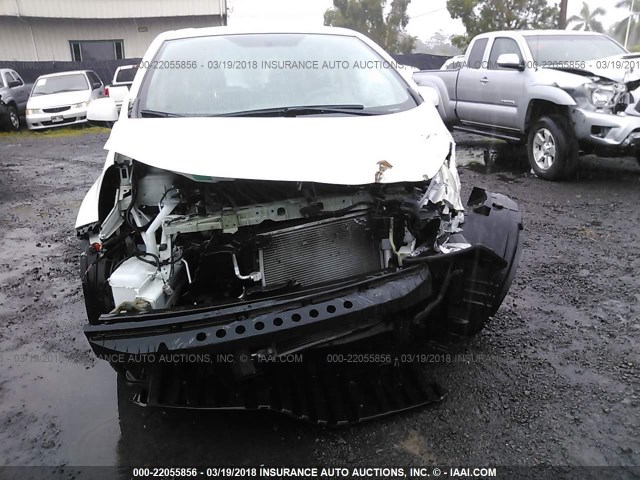 3N1CE2CP2EL393547 - 2014 NISSAN VERSA NOTE S/S PLUS/SV/SL WHITE photo 6