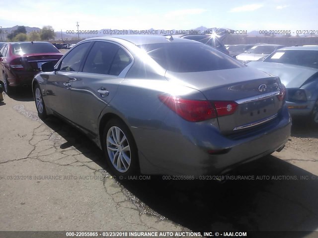 JN1EV7AP3HM734781 - 2017 INFINITI Q50 PREMIUM/SPORT/SE GRAY photo 3