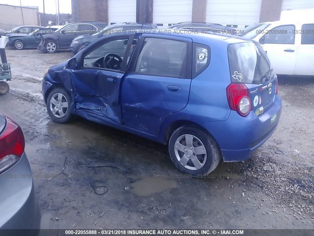KL1TD66E89B383119 - 2009 CHEVROLET AVEO LS/LT 蓝色 照片 3