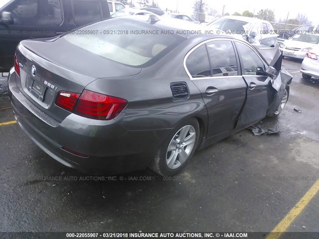 WBAXH5C5XDD114689 - 2013 BMW 528 XI GREEN photo 4