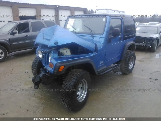 1J4FA29153P362782 - 2003 JEEP WRANGLER / TJ SE BLUE photo 2