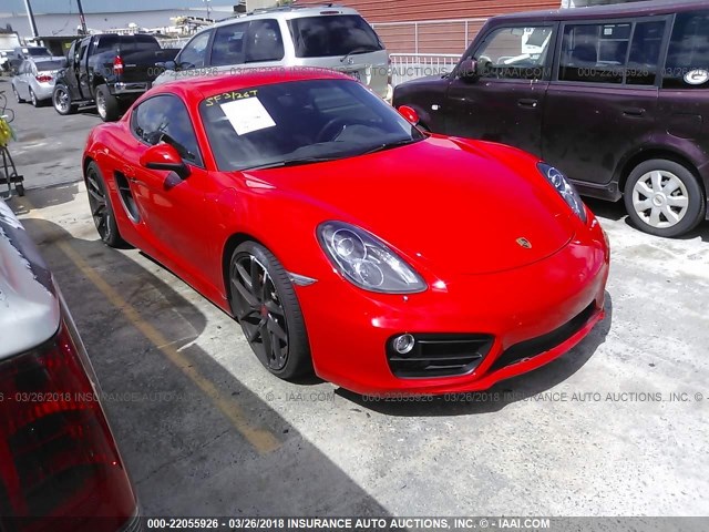 WP0AB2A85EK190159 - 2014 PORSCHE CAYMAN S RED photo 1