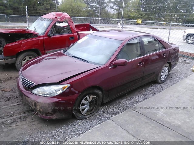 4T1BE32K85U417503 - 2005 TOYOTA CAMRY LE/XLE/SE BURGUNDY photo 2