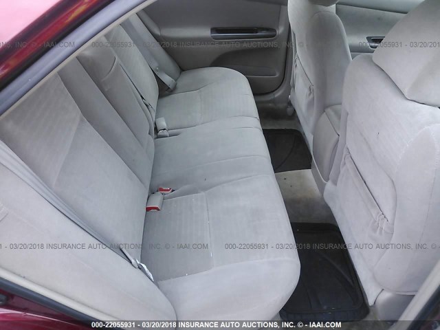 4T1BE32K85U417503 - 2005 TOYOTA CAMRY LE/XLE/SE BURGUNDY photo 8