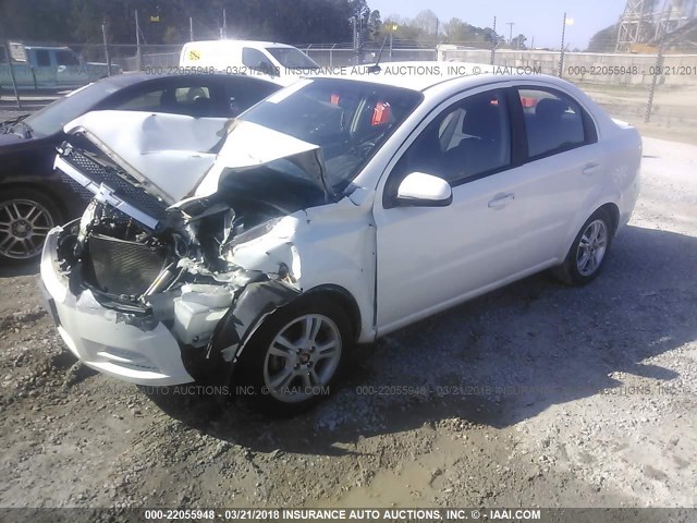 KL1TD5DE5BB147482 - 2011 CHEVROLET AVEO LS/LT WHITE photo 2