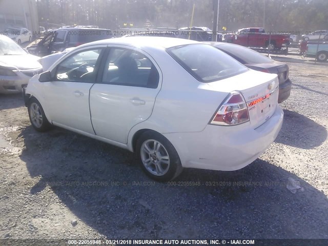 KL1TD5DE5BB147482 - 2011 CHEVROLET AVEO LS/LT WHITE photo 3