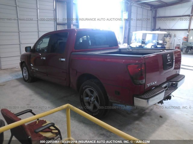 1N6BA07A25N522219 - 2005 NISSAN TITAN XE/SE/LE RED photo 3