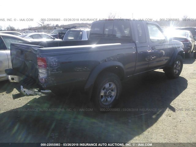 1N6ED26Y0YC319943 - 2000 NISSAN FRONTIER KING CAB XE/KING CAB SE GRAY photo 4