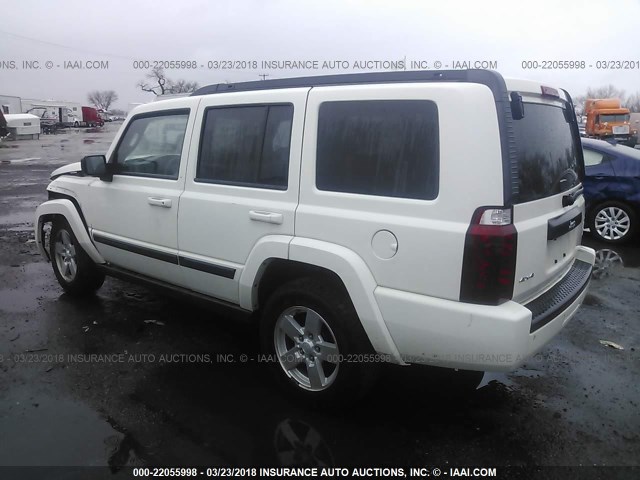 1J8HG48K38C124603 - 2008 JEEP COMMANDER SPORT WHITE photo 3