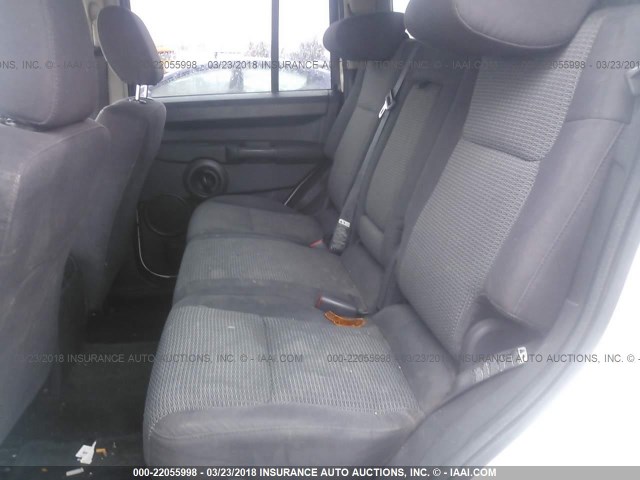 1J8HG48K38C124603 - 2008 JEEP COMMANDER SPORT Սպիտակ լուսանկար 8