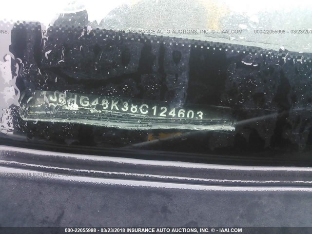 1J8HG48K38C124603 - 2008 JEEP COMMANDER SPORT Սպիտակ լուսանկար 9