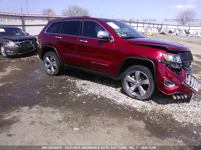 1C4RJFBG0EC571401 - 2014 JEEP GRAND CHEROKEE LIMITED RED photo 1