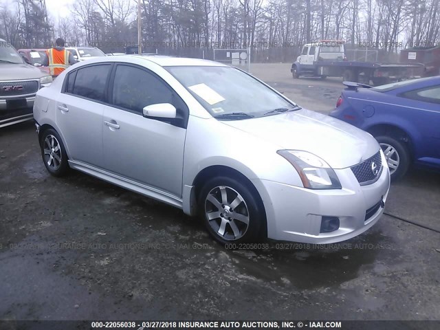 3N1AB6AP6CL653990 - 2012 NISSAN SENTRA 2.0/2.0S/SR/2.0SL SILVER photo 1