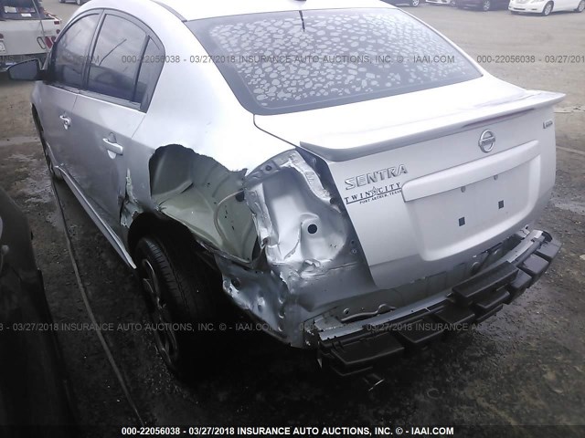 3N1AB6AP6CL653990 - 2012 NISSAN SENTRA 2.0/2.0S/SR/2.0SL SILVER photo 6