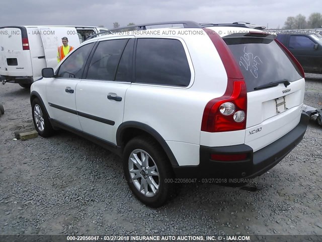 YV1CZ911751142453 - 2005 VOLVO XC90 T6 WHITE photo 3