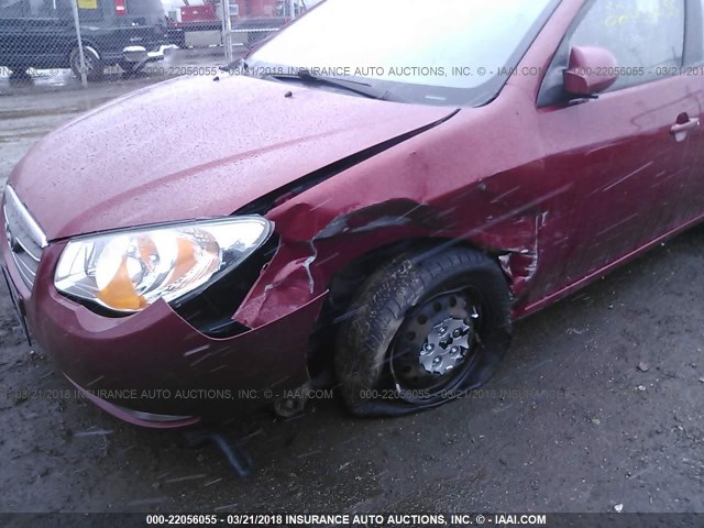 KMHDU46D39U811381 - 2009 HYUNDAI ELANTRA GLS/SE BURGUNDY photo 6