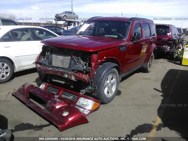 1D4PT5GK8AW110967 - 2010 DODGE NITRO SXT RED photo 2