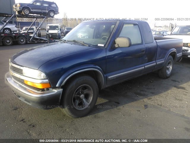 1GCCS1949X8133001 - 1999 CHEVROLET S TRUCK S10 Dark Blue photo 2