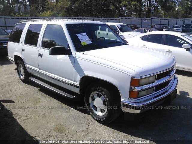 1GNEC13R0XJ358336 - 1999 CHEVROLET TAHOE C1500 WHITE photo 1