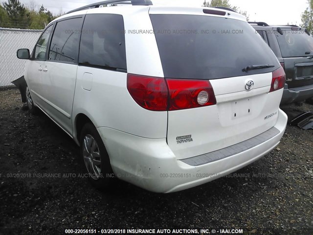 5TDZA23C26S428745 - 2006 TOYOTA SIENNA CE/LE WHITE photo 3