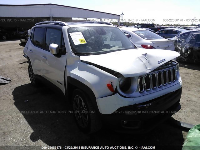 ZACCJADT1GPD66977 - 2016 JEEP RENEGADE LIMITED WHITE photo 1