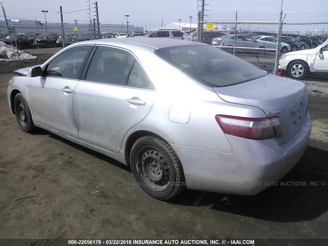 4T1BE46K48U225354 - 2008 TOYOTA CAMRY CE/LE/XLE/SE SILVER photo 3