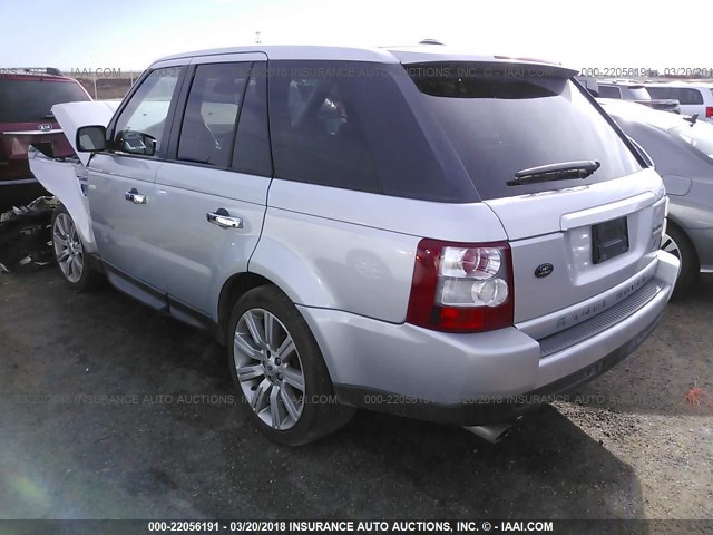 SALSH23479A199754 - 2009 LAND ROVER RANGE ROVER SPORT SUPERCHARGED SILVER photo 3