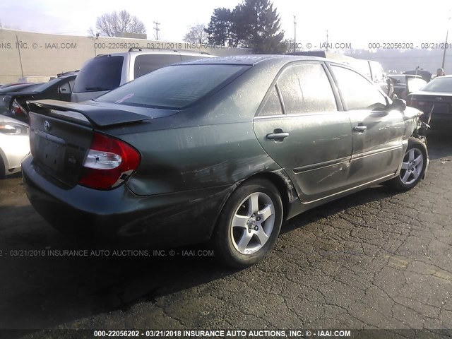 JTDBF32K920075161 - 2002 TOYOTA CAMRY LE/XLE/SE GREEN photo 4