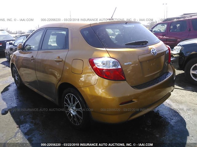 2T1KU40E69C071609 - 2009 TOYOTA COROLLA MATRIX  GOLD photo 3