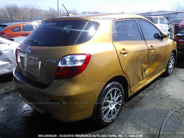 2T1KU40E69C071609 - 2009 TOYOTA COROLLA MATRIX  GOLD photo 4