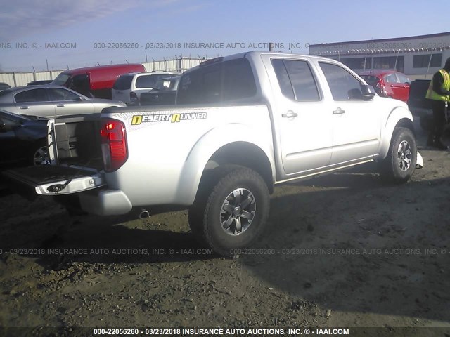 1N6AD0ER0EN767709 - 2014 NISSAN FRONTIER S/SV/SL/PRO-4X SILVER photo 4