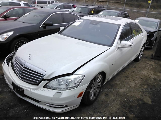 WDDNG9FB5AA291420 - 2010 MERCEDES-BENZ S 400 WHITE photo 2