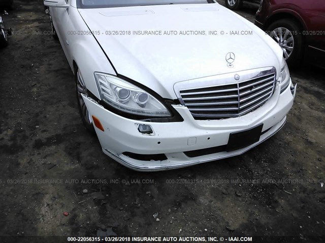 WDDNG9FB5AA291420 - 2010 MERCEDES-BENZ S 400 WHITE photo 6