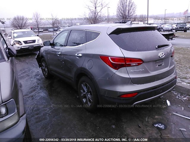 5XYZTDLB8FG296164 - 2015 HYUNDAI SANTA FE SPORT  GRAY photo 3