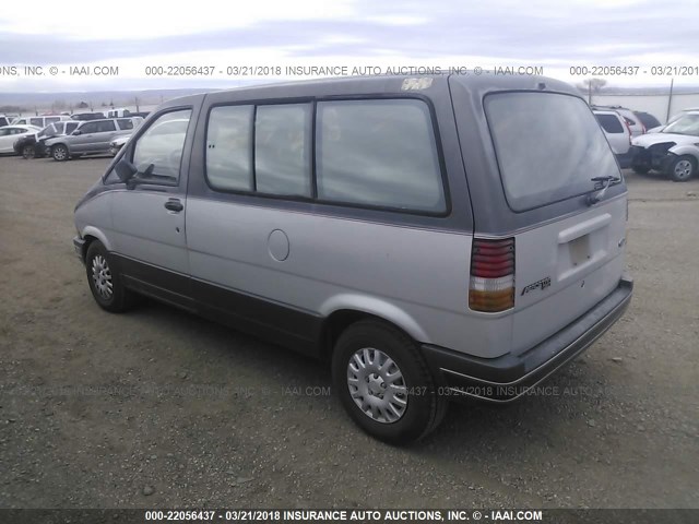 1FMCA11U2KZC13916 - 1989 FORD AEROSTAR GRAY photo 3