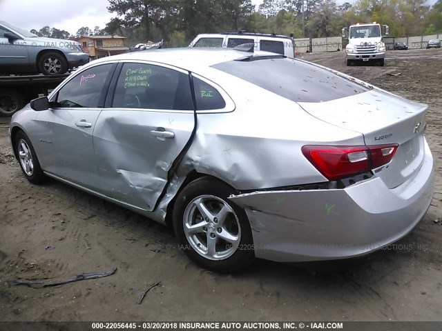 1G1ZB5ST4HF134811 - 2017 CHEVROLET MALIBU LS 银色 照片 3